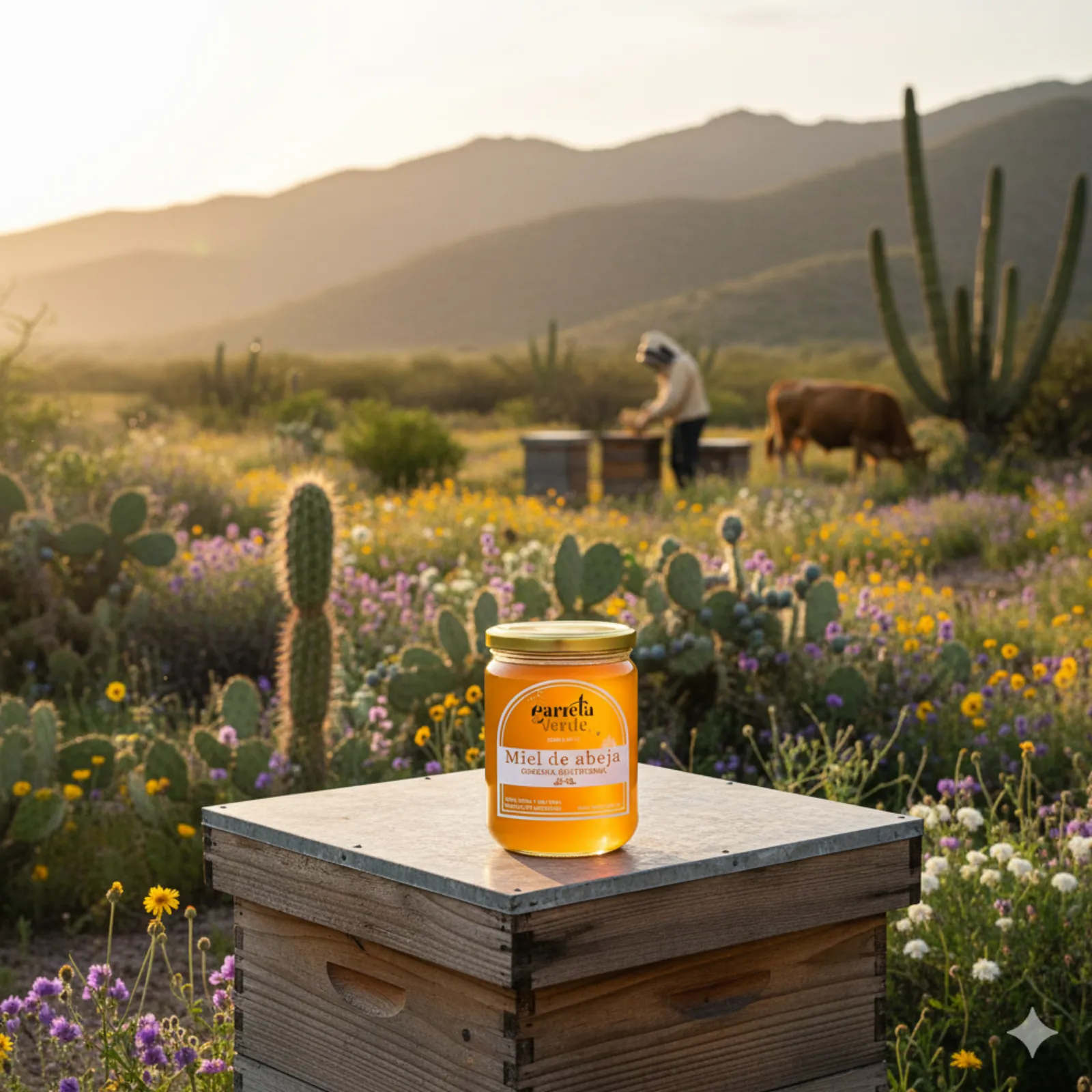 Apiario en campos mexicanos